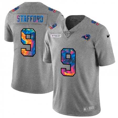 Los Angeles Rams Tröjor Matthew Stafford 9 Nike 2020 Flerfärgad Grå - Herr Los Angeles Rams Tröjor Matthew Stafford 9 Nike 2020 Flerfärgad Grå - Herr